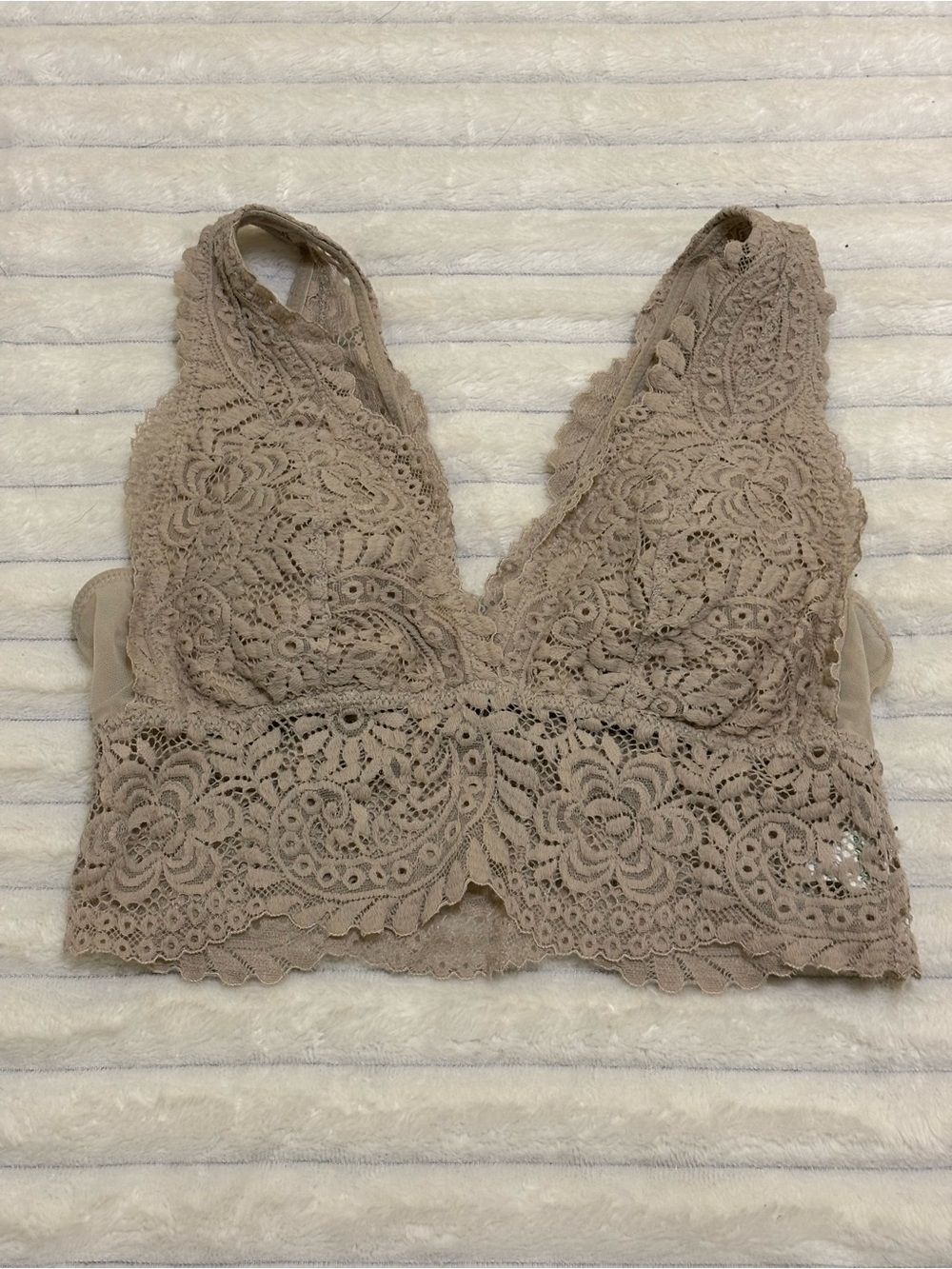 aerie far out lace padded plunge bralette sz S